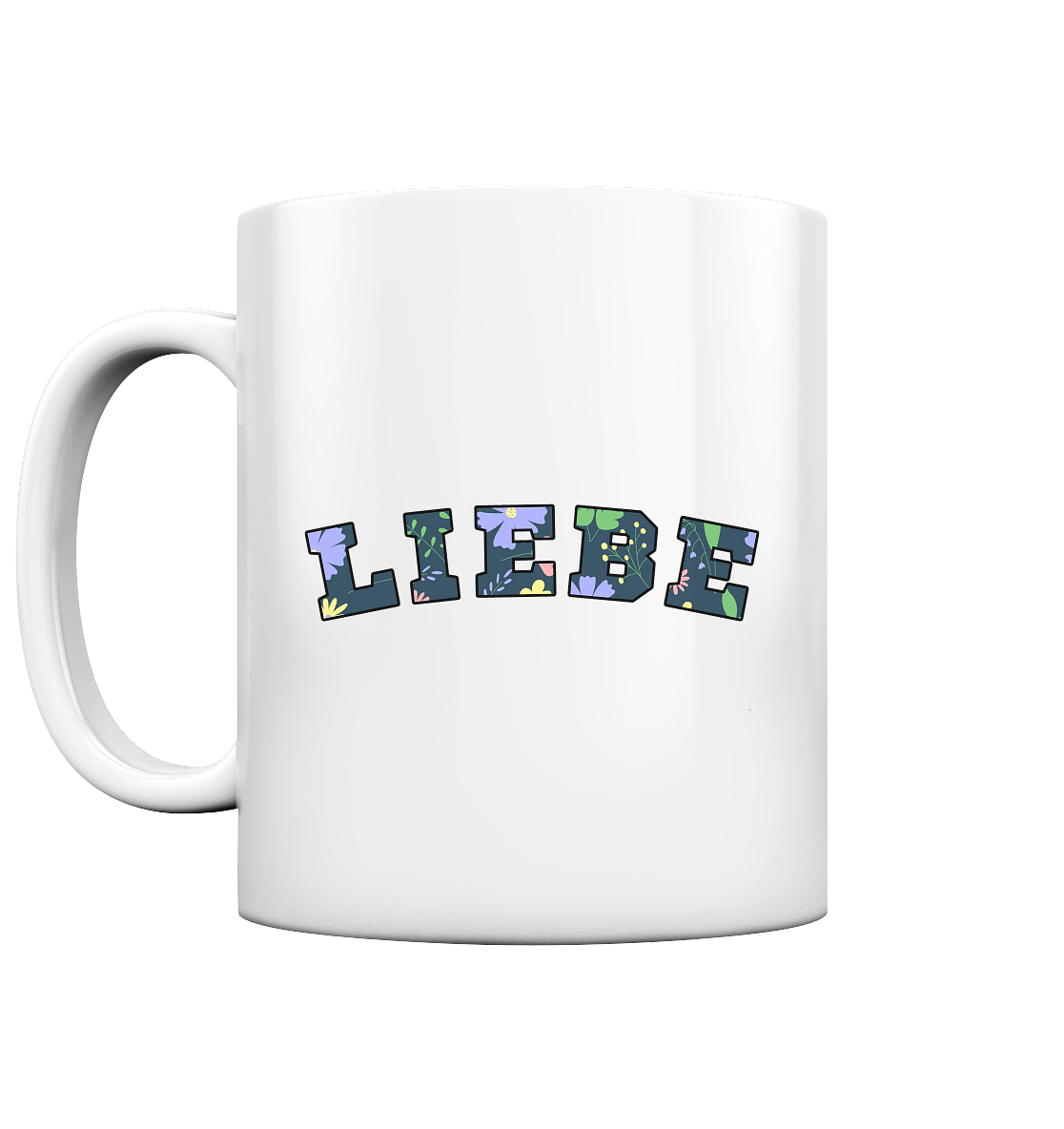 Liebe Floral Pattern - Tasse glossy