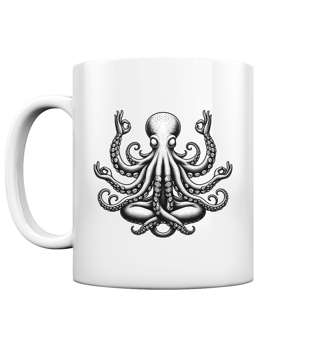 Oktopus in Meditation - Tasse glossy