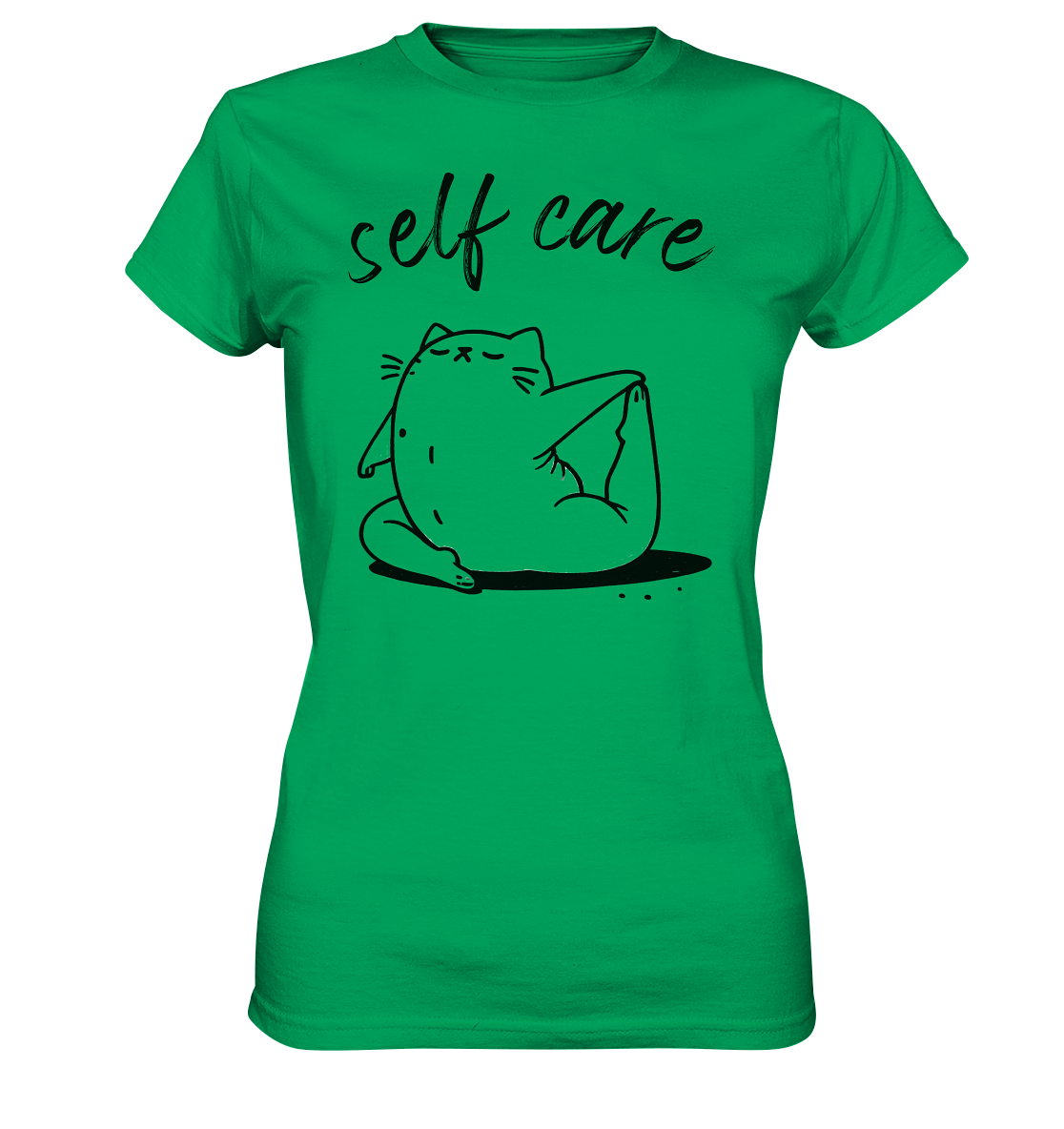 Selfcare Yoga Katze - Ladies Premium Shirt
