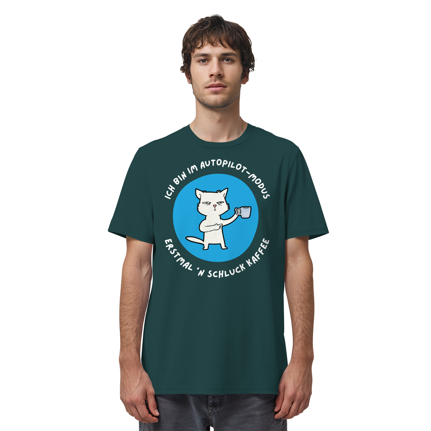 Kaffee Katze - Organic Shirt