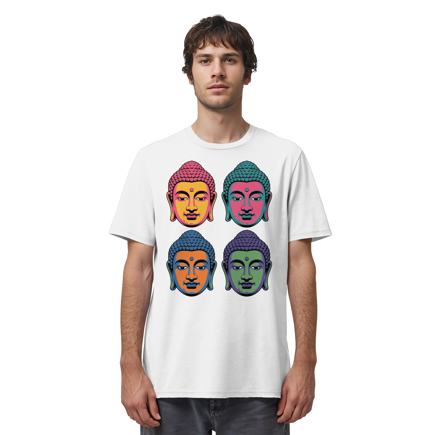 Buddha Köpfe Pop Art - Organic Shirt