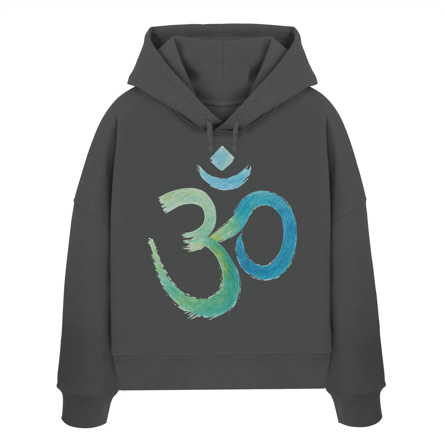 OM Aquarell - Womens Organic Boxcut Hoodie