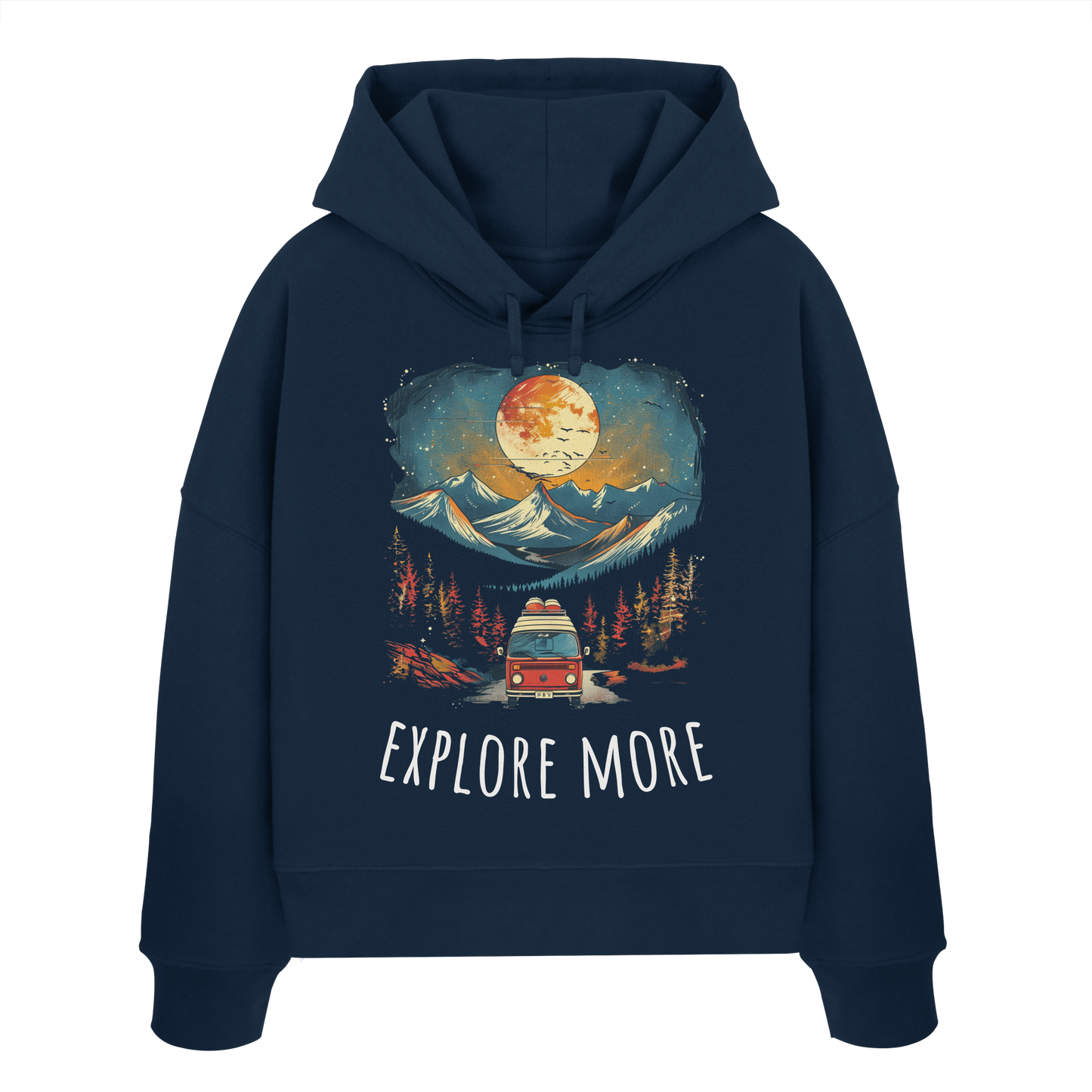 Explore More Bulli Lover - Womens Organic Boxcut Hoodie
