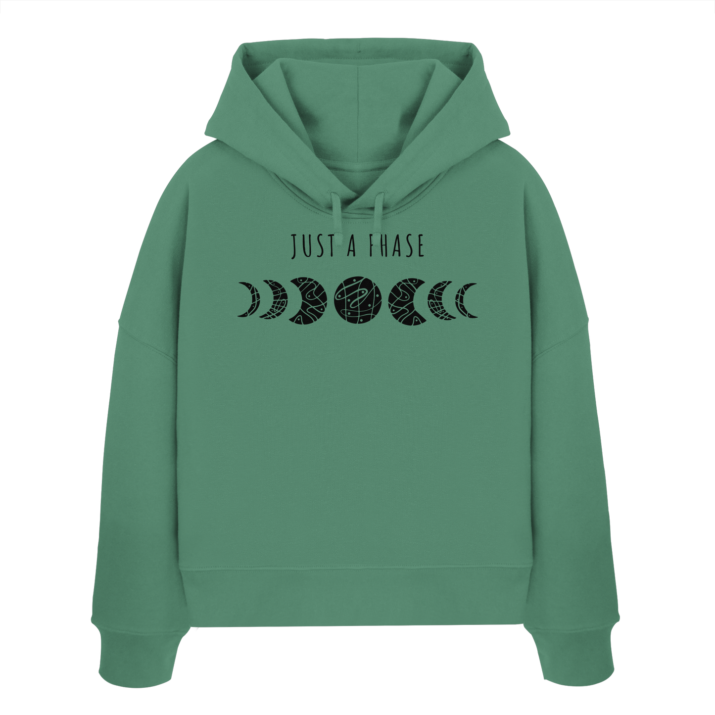 Just a Phase Mondphasen - Womens Organic Boxcut Hoodie