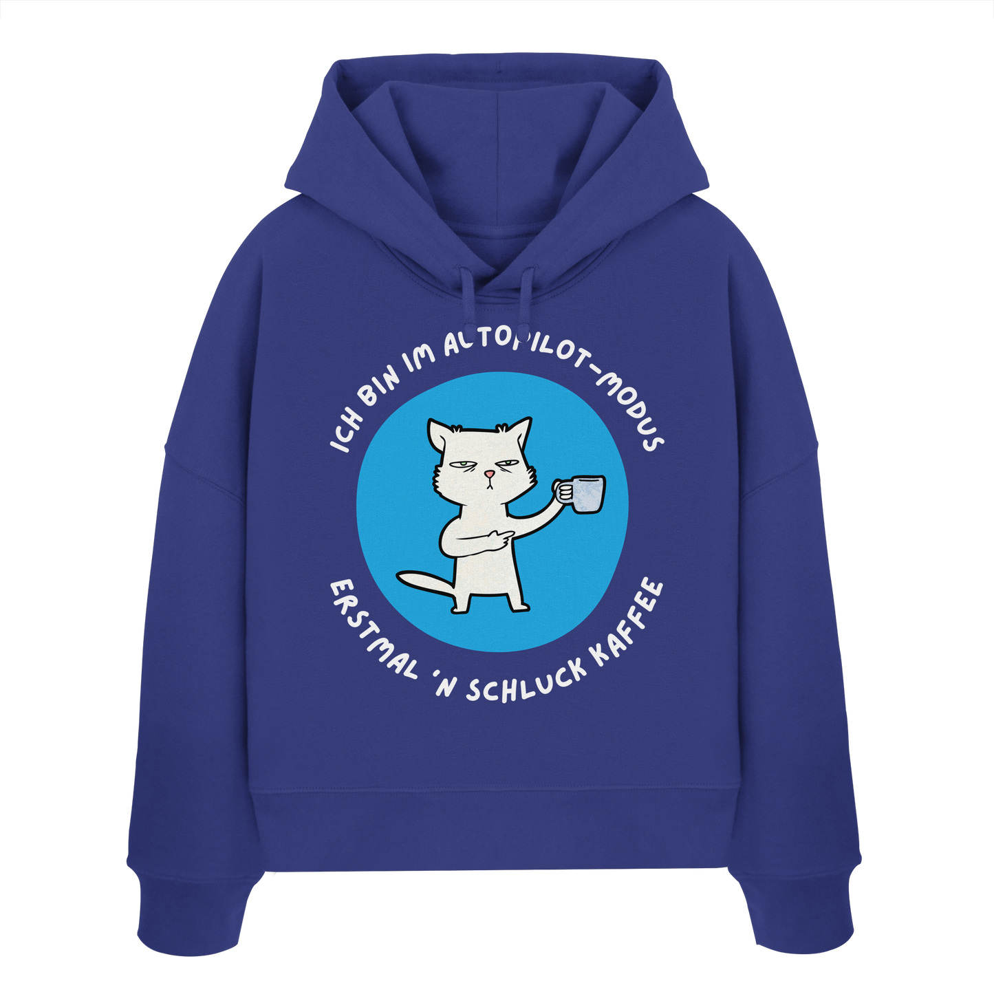 Kaffee Katze - Womens Organic Boxcut Hoodie