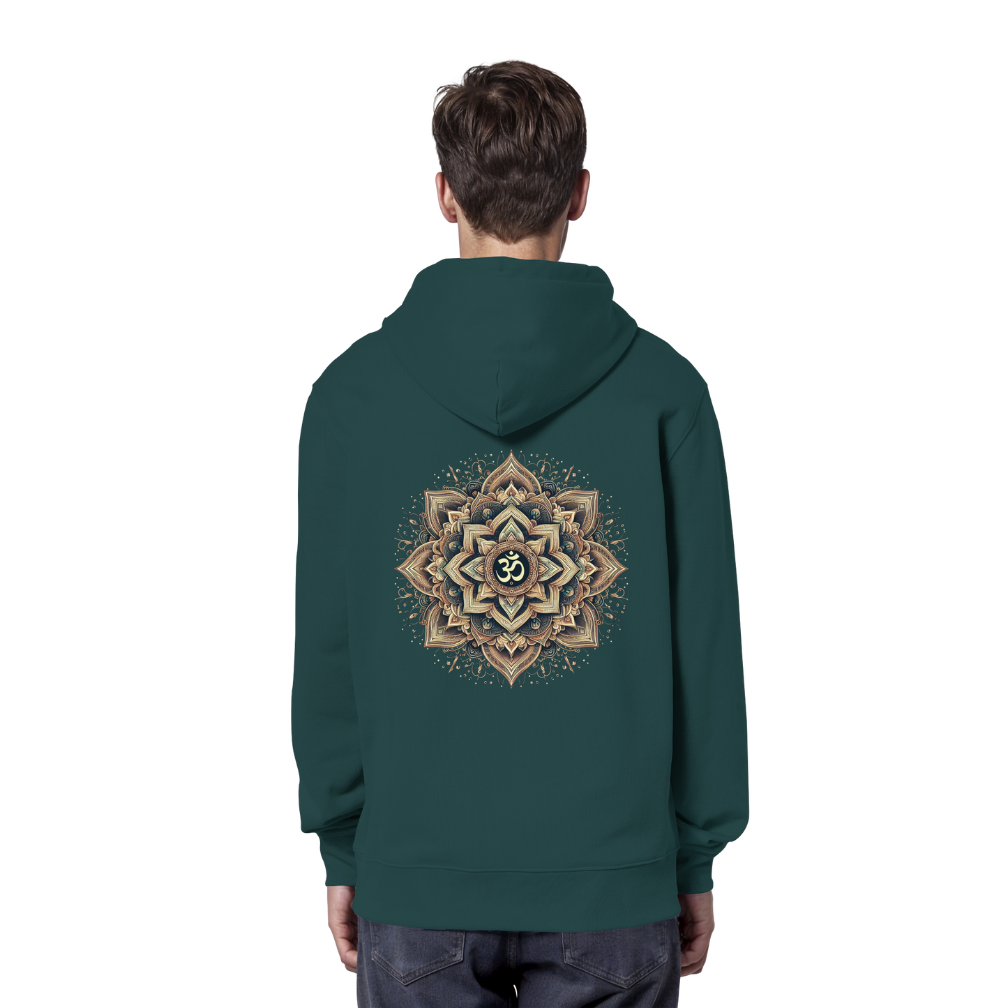 Boho Mandala mit Om - Organic Hoodie