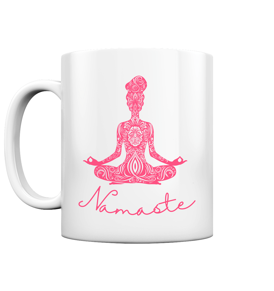 Frau Meditiert Namaste - Tasse glossy