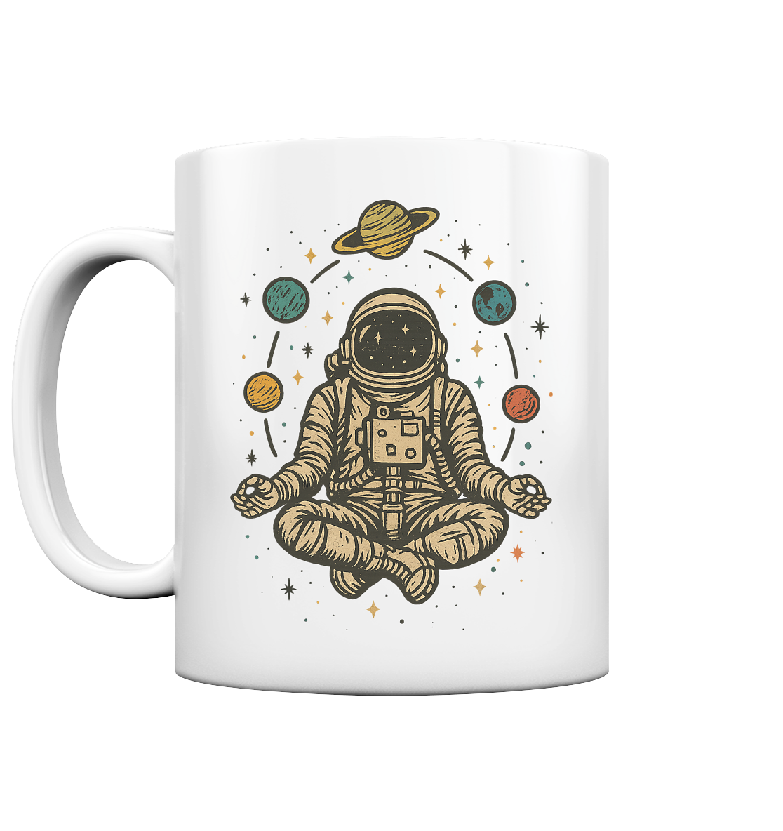 Meditierender Astronaut Zen - Tasse glossy
