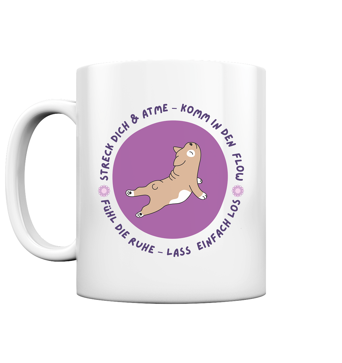Yoga Frenchie  - Tasse glossy