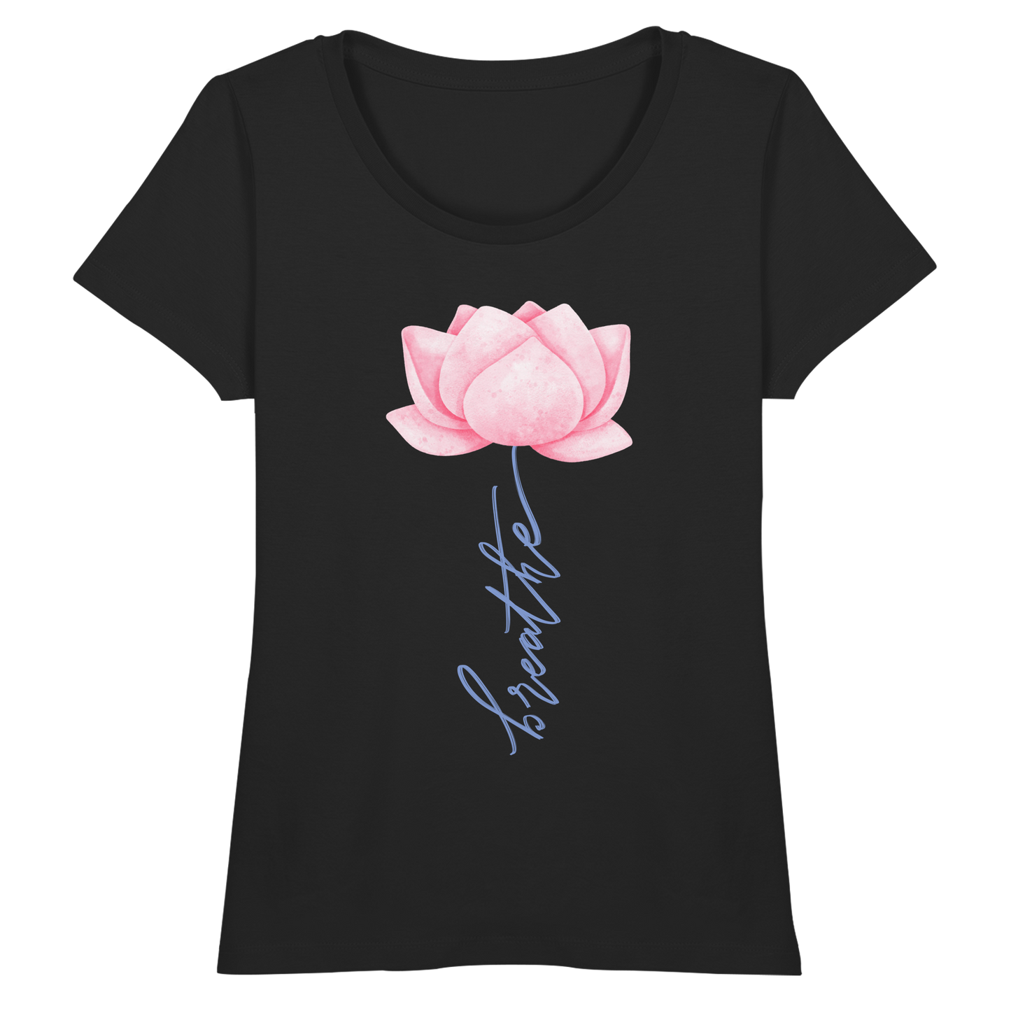 Breathe Lotus Flower - Fitted Ladies Organic Shirt