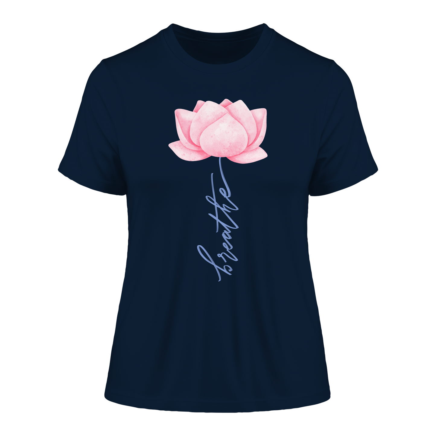Breathe Lotus Flower - Fitted Ladies Organic Shirt