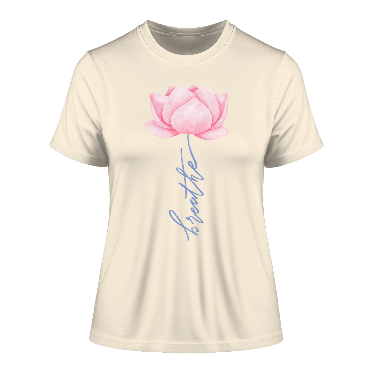 Breathe Lotus Flower - Fitted Ladies Organic Shirt