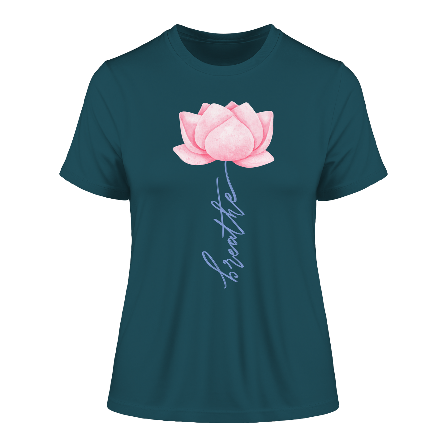 Breathe Lotus Flower - Fitted Ladies Organic Shirt