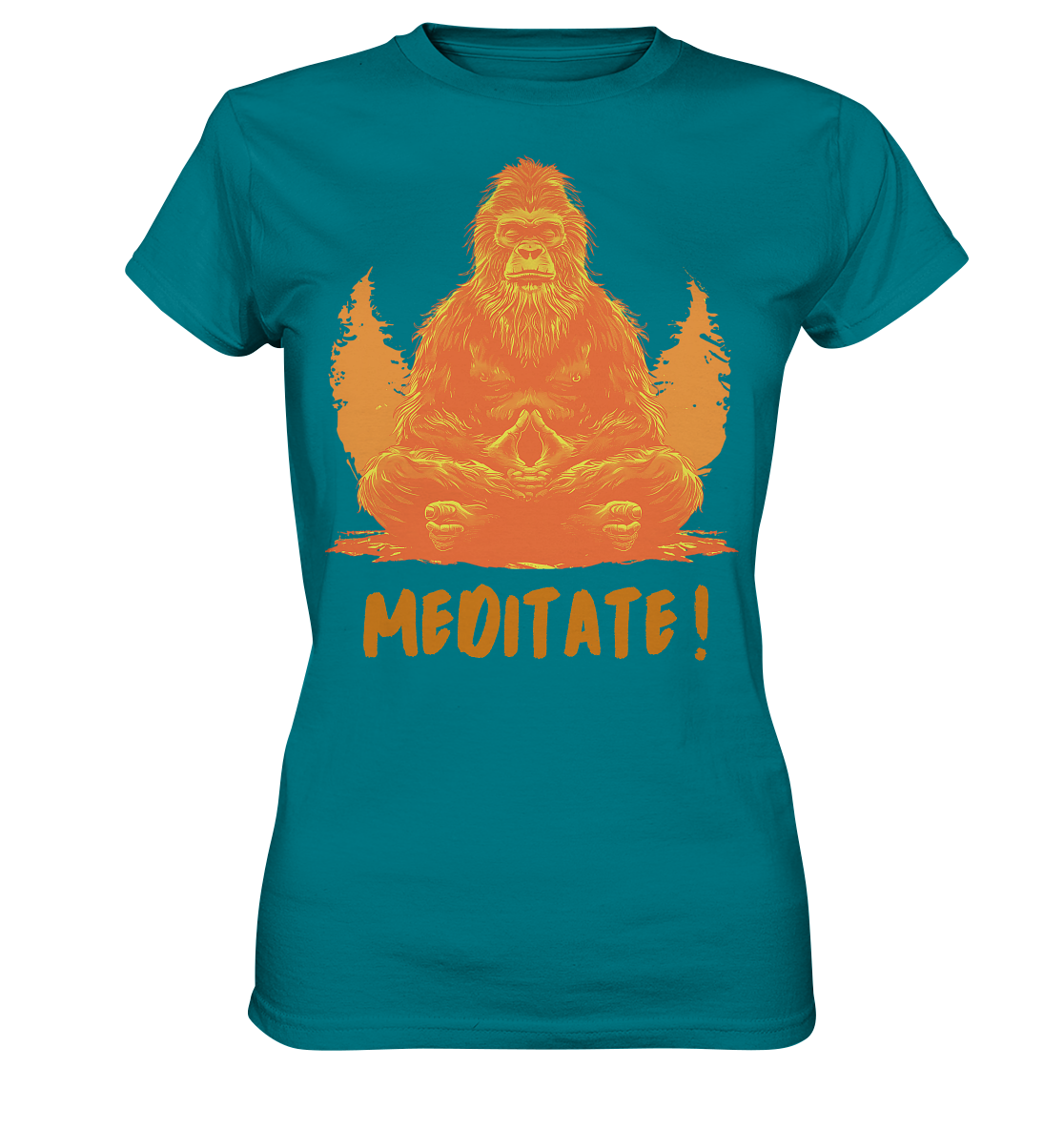 BigFoot Meditation Orange - Ladies Premium Shirt