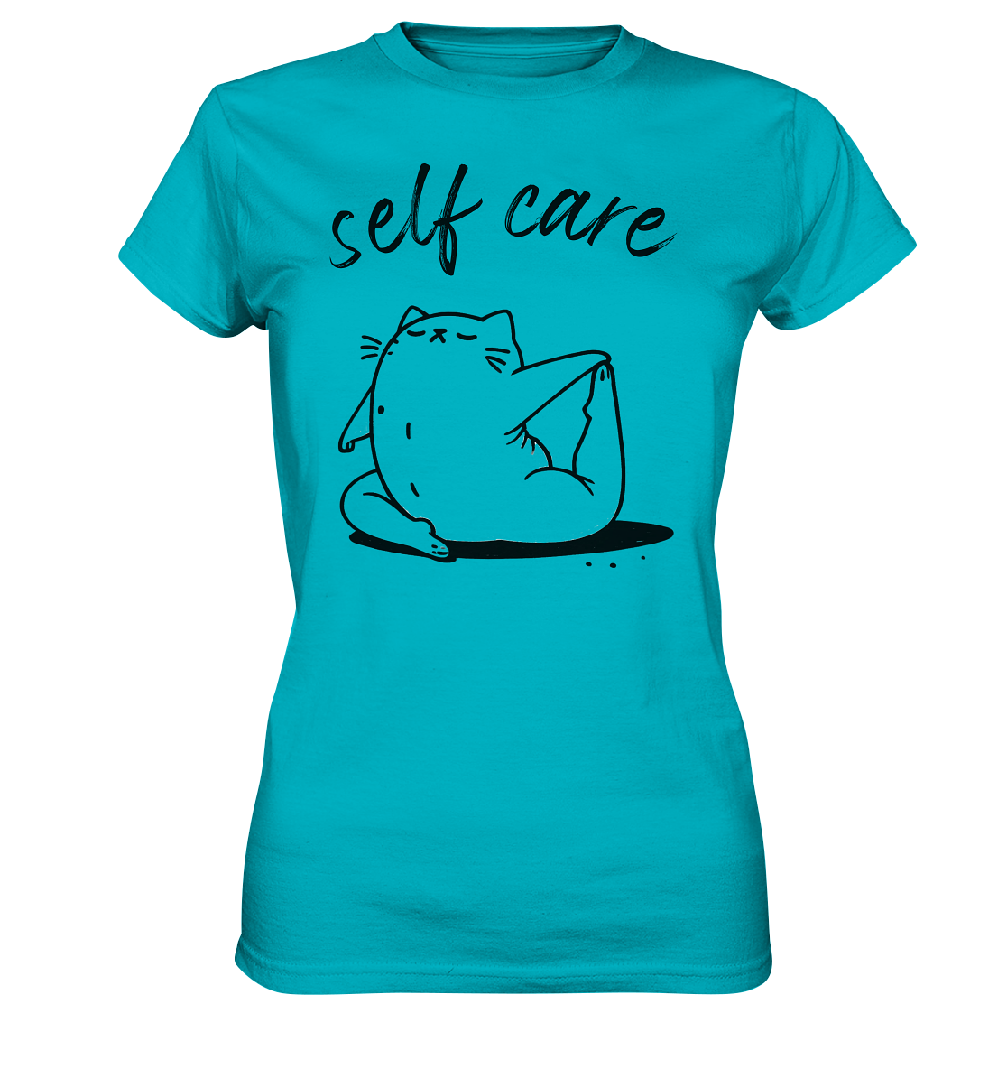 Selfcare Yoga Katze - Ladies Premium Shirt