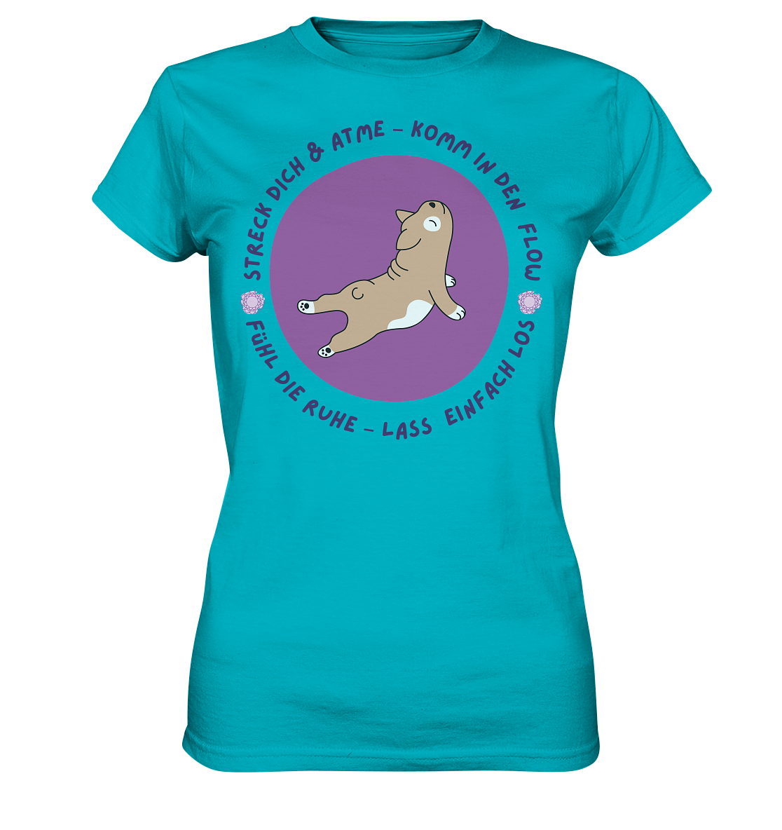 Yoga Frenchie  - Ladies Premium Shirt