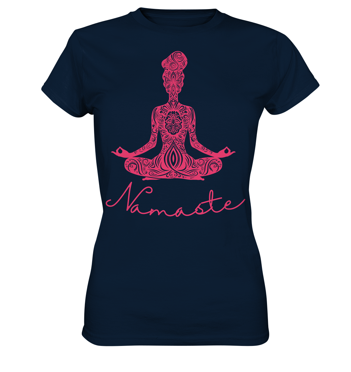 Frau Meditiert Namaste - Ladies Premium Shirt