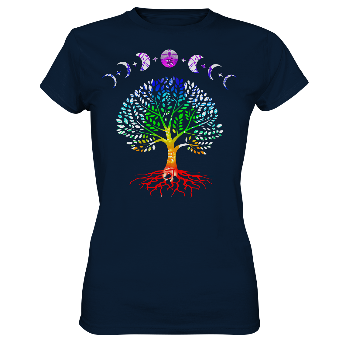 Lebensbaum + Mondphasen - Ladies Premium Shirt