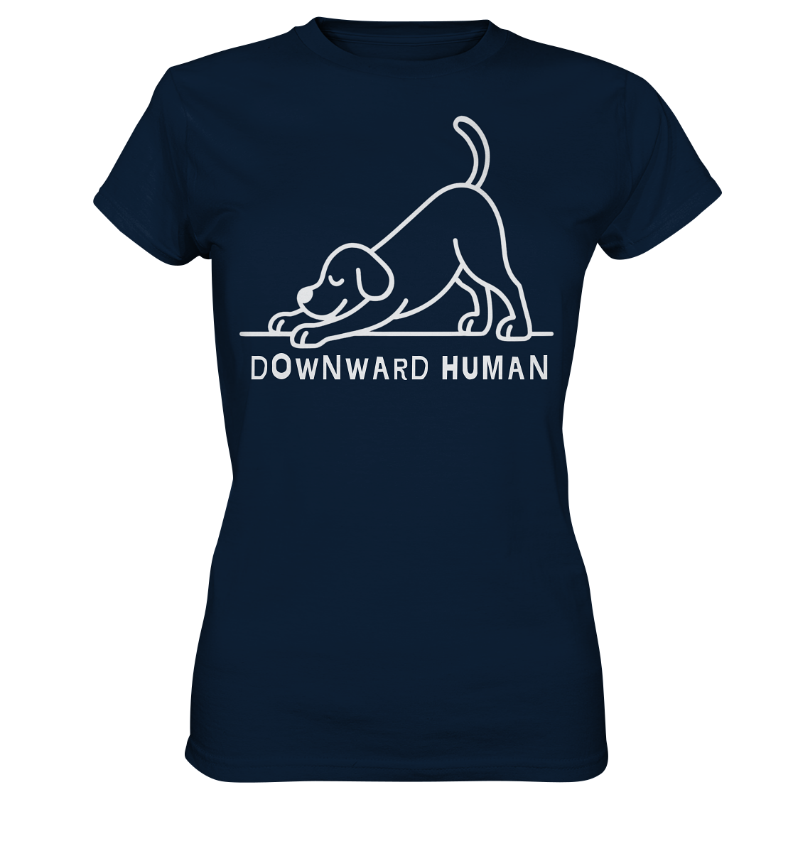 Downward Human Yoga Dog - Ladies Premium Shirt