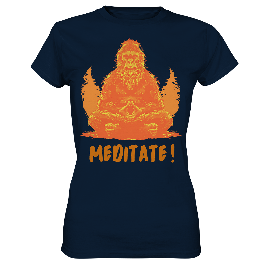 BigFoot Meditation Orange - Ladies Premium Shirt