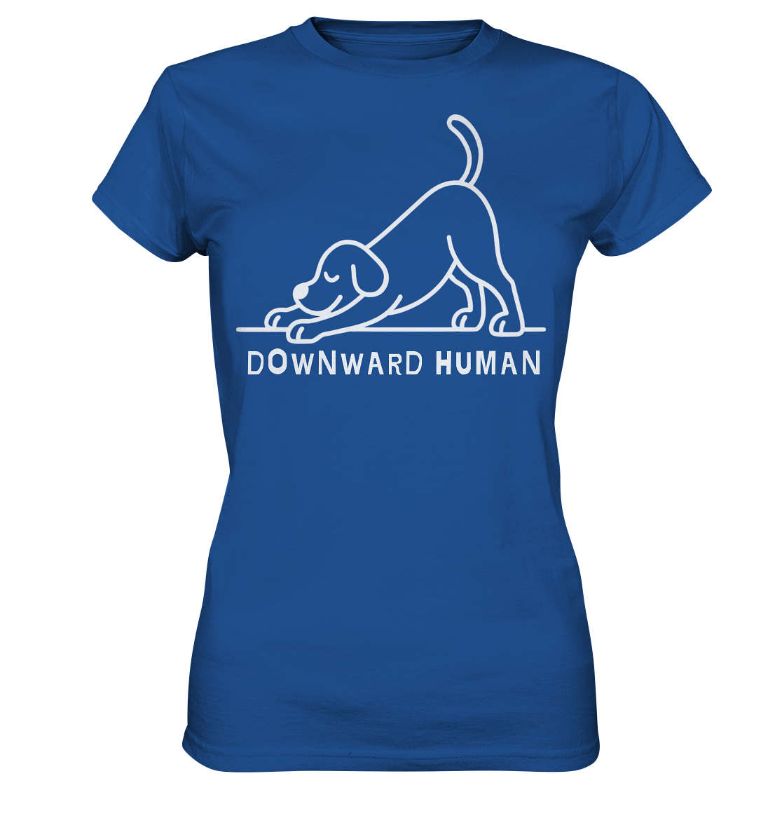Downward Human Yoga Dog - Ladies Premium Shirt