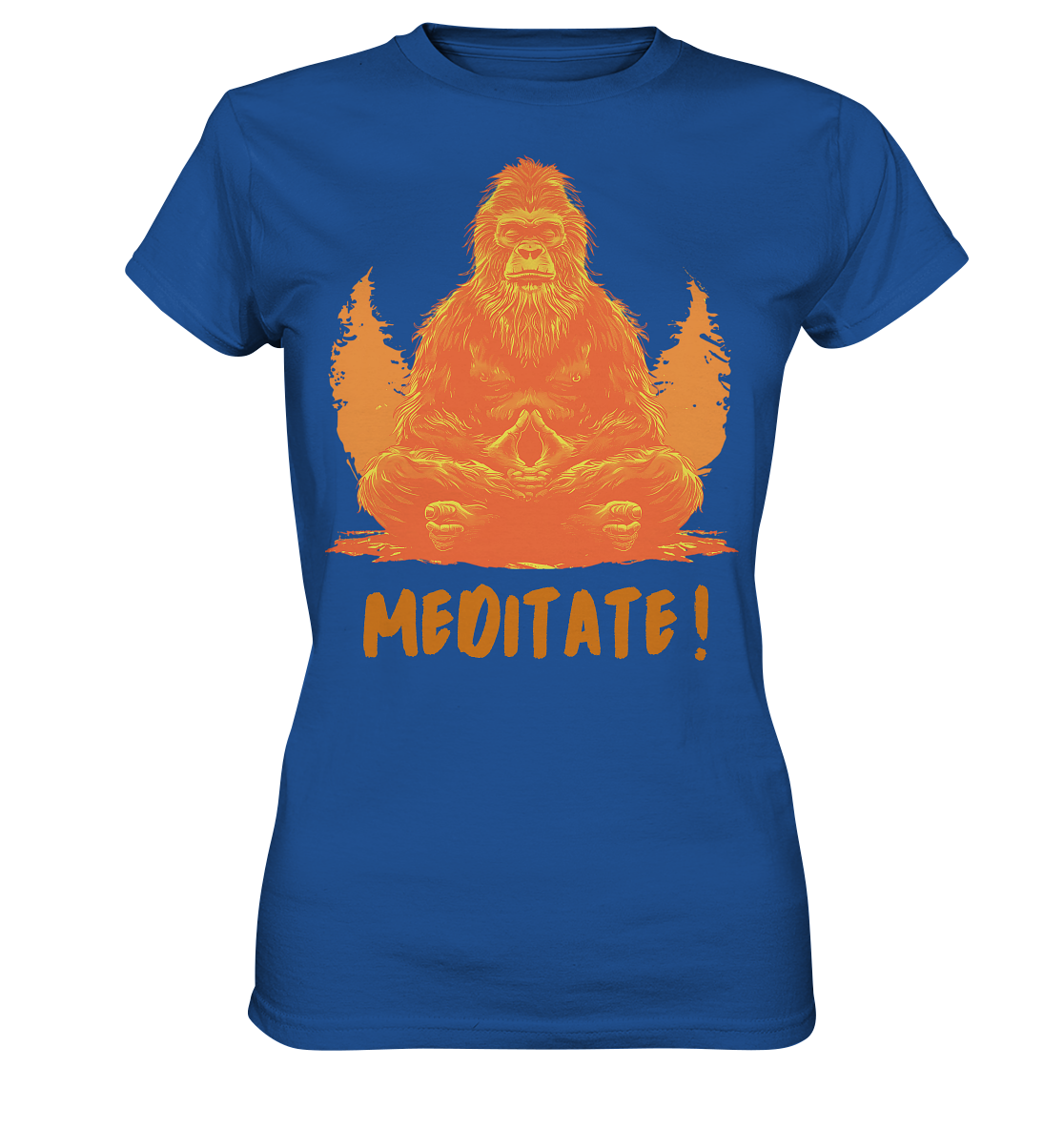 BigFoot Meditation Orange - Ladies Premium Shirt
