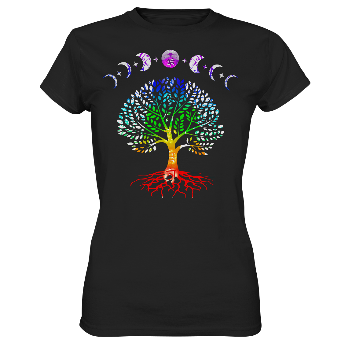 Lebensbaum + Mondphasen - Ladies Premium Shirt