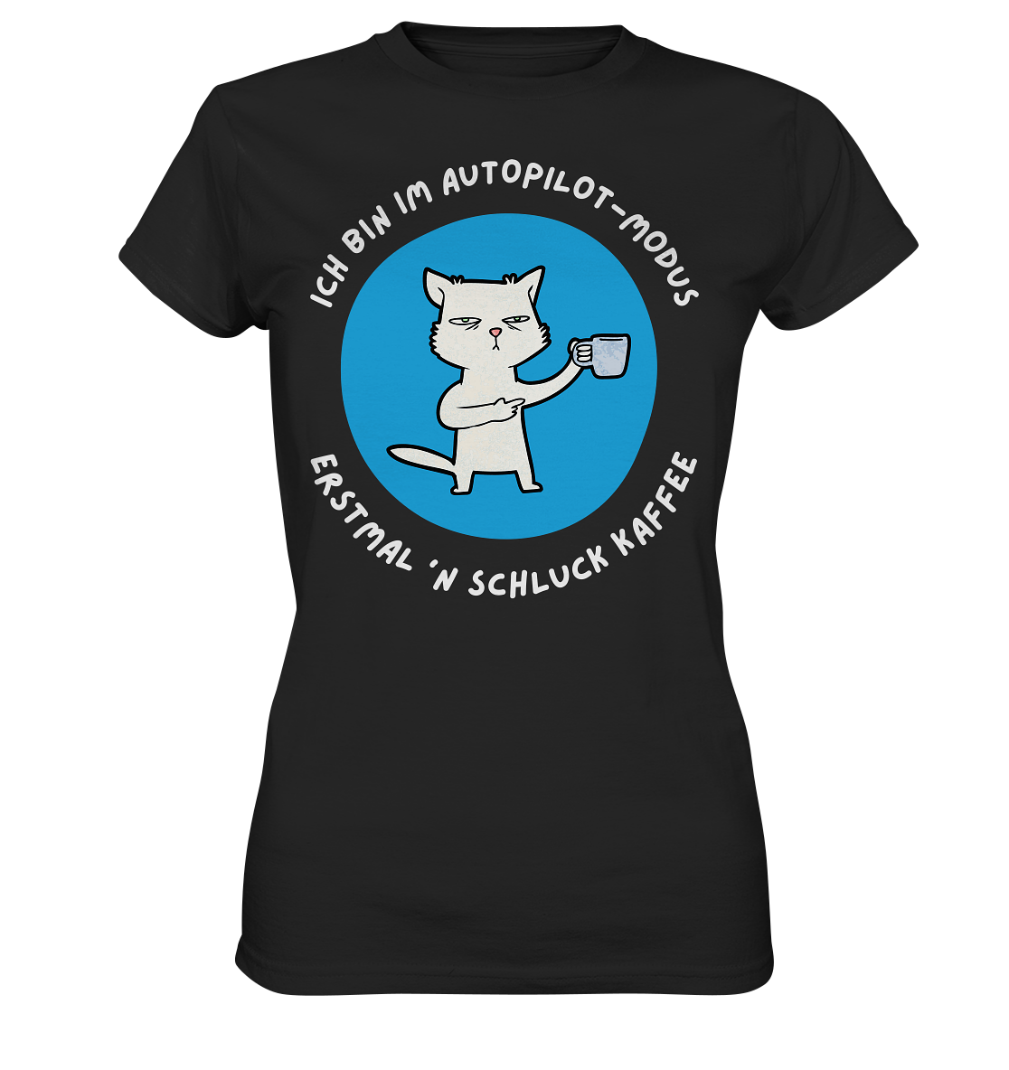 Kaffee Katze - Ladies Premium Shirt