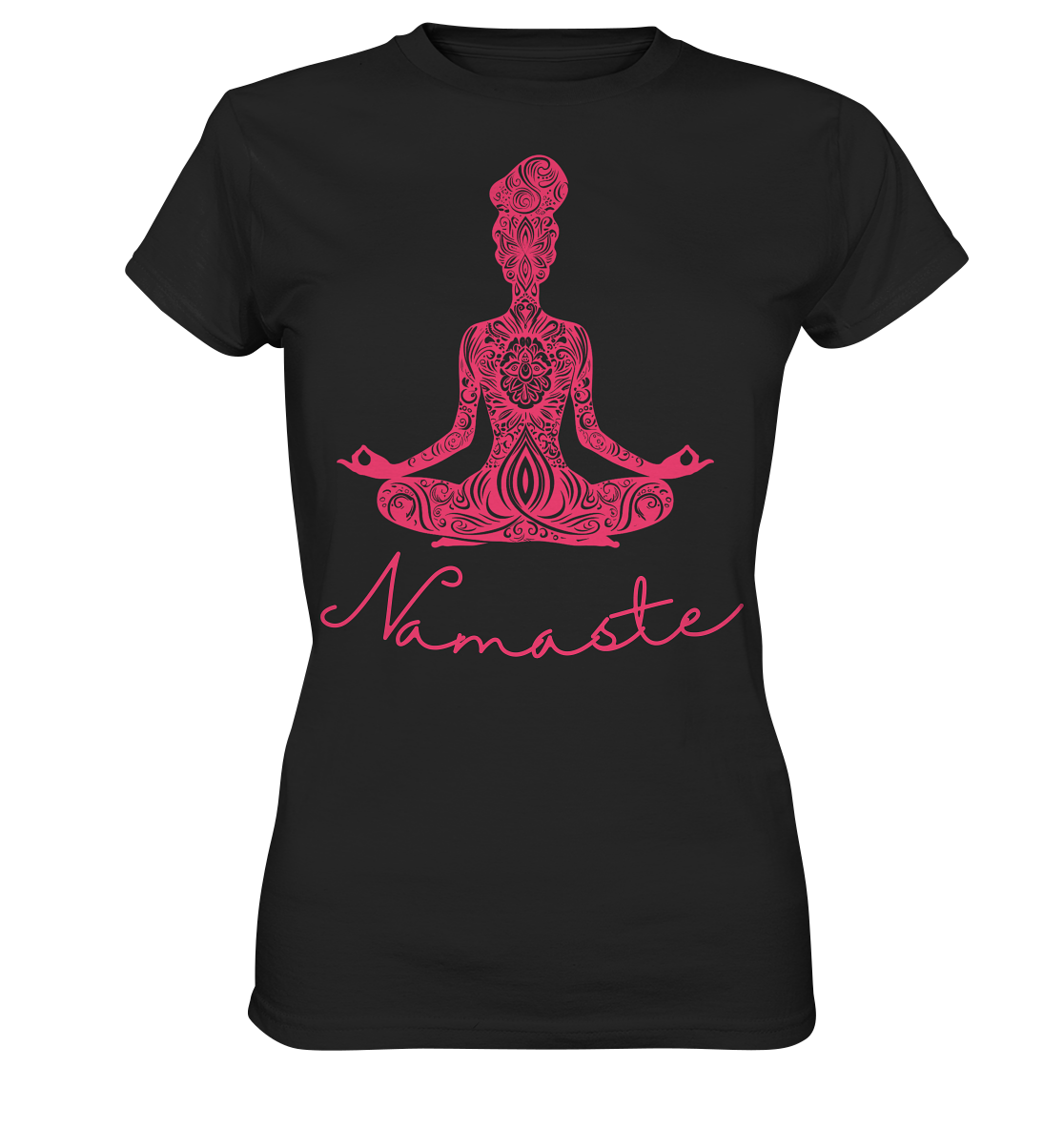 Frau Meditiert Namaste - Ladies Premium Shirt