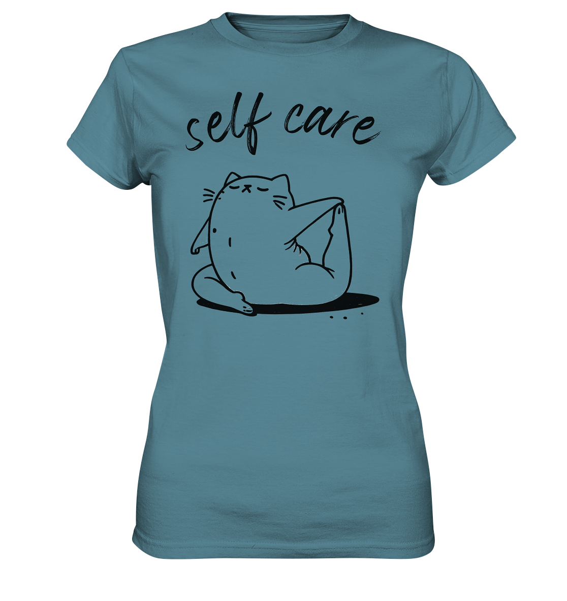 Selfcare Yoga Katze - Ladies Premium Shirt