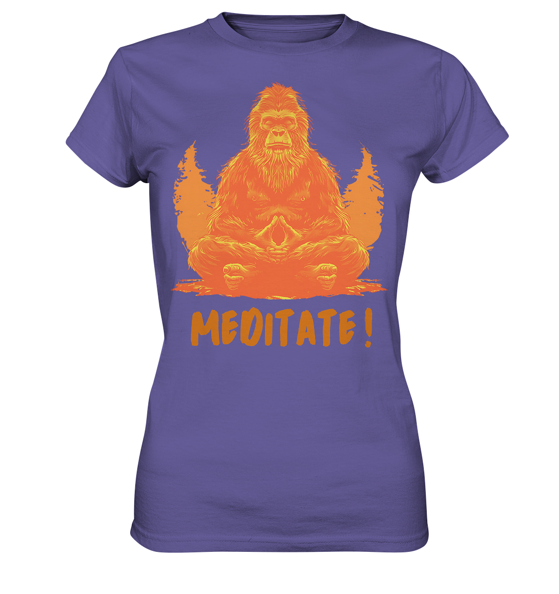 BigFoot Meditation Orange - Ladies Premium Shirt