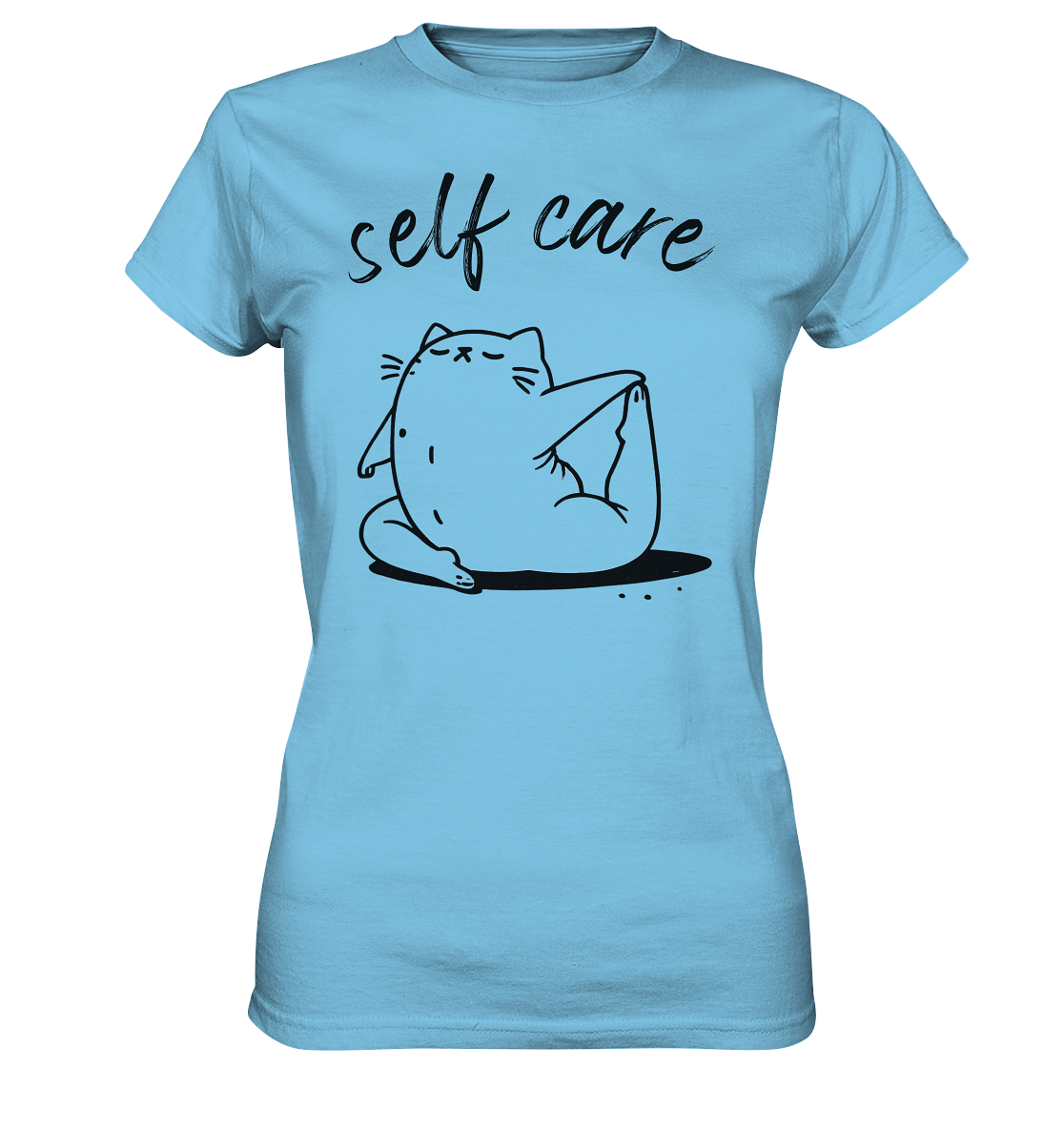 Selfcare Yoga Katze - Ladies Premium Shirt