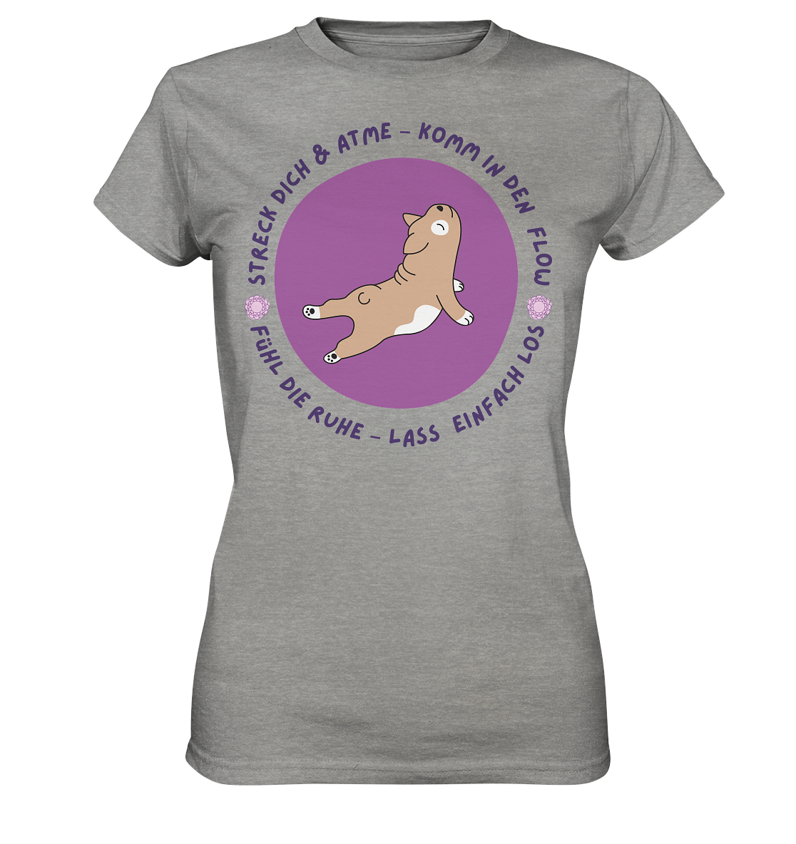 Yoga Frenchie  - Ladies Premium Shirt