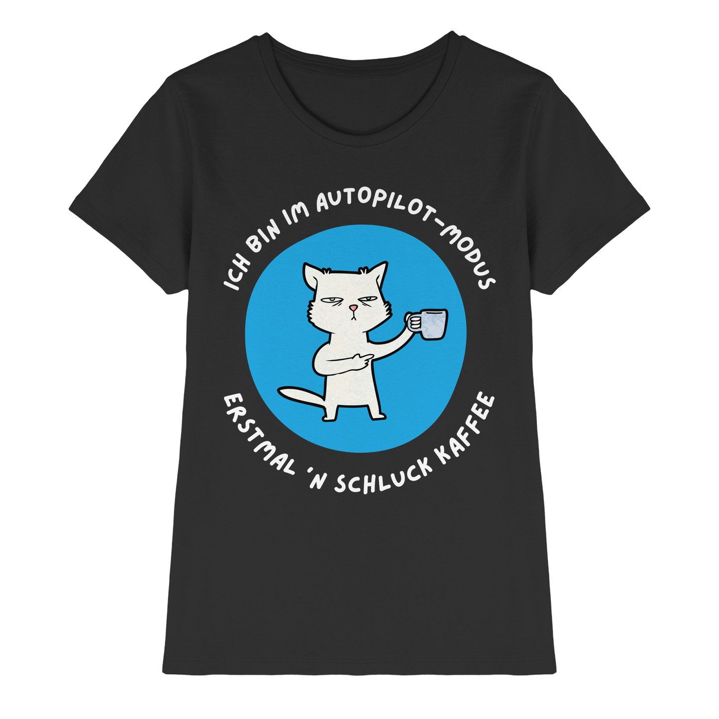 Kaffee Katze - Ladies Premium Shirt