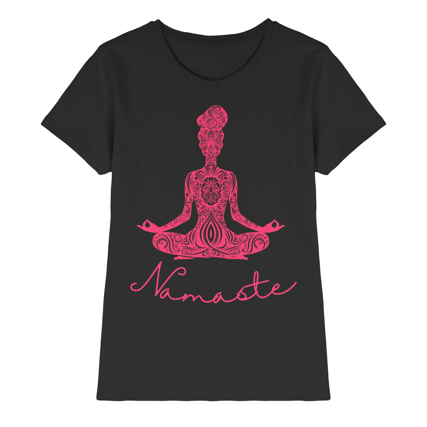 Frau Meditiert Namaste - Ladies Premium Shirt