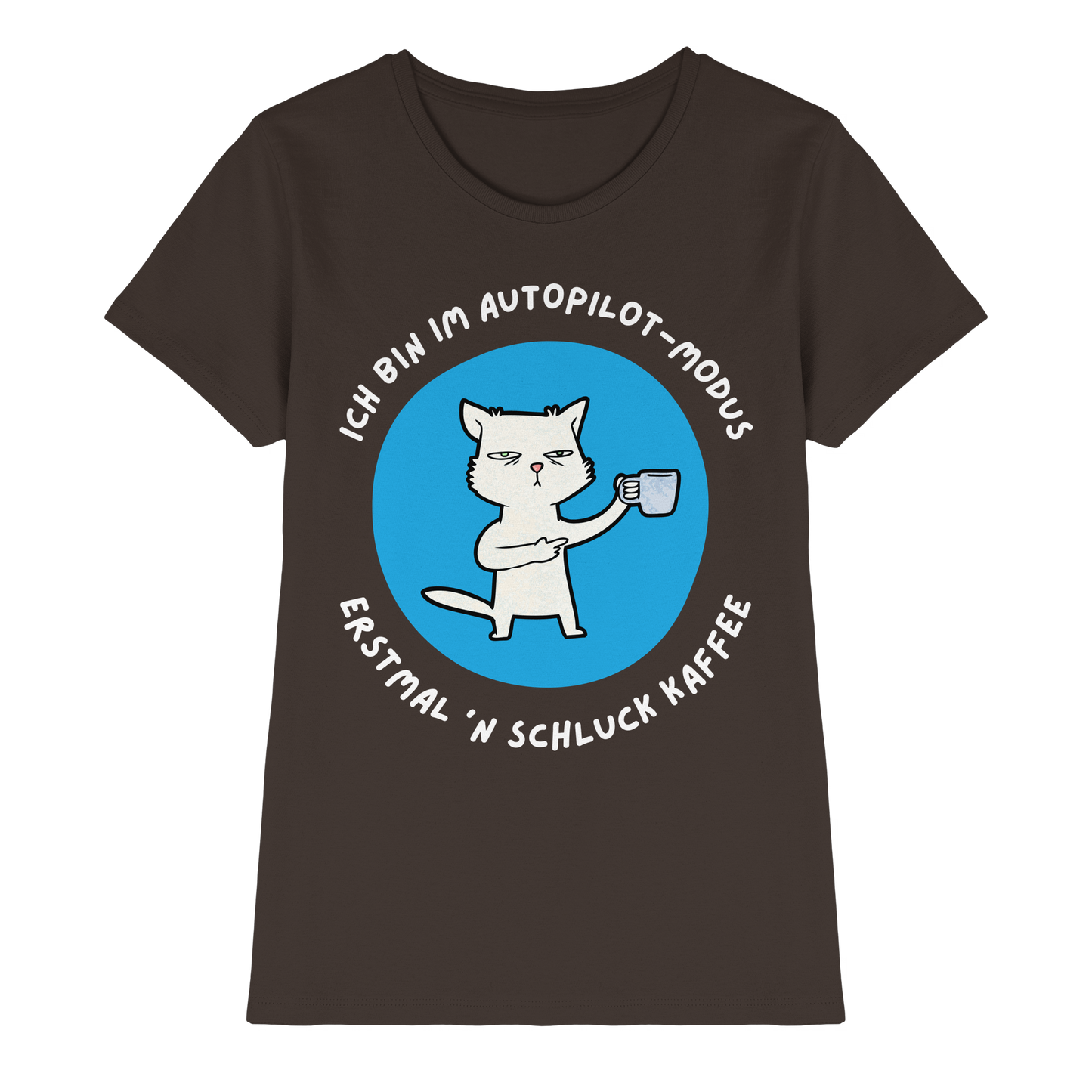 Kaffee Katze - Ladies Premium Shirt