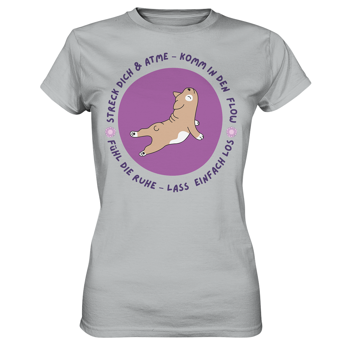 Yoga Frenchie  - Ladies Premium Shirt