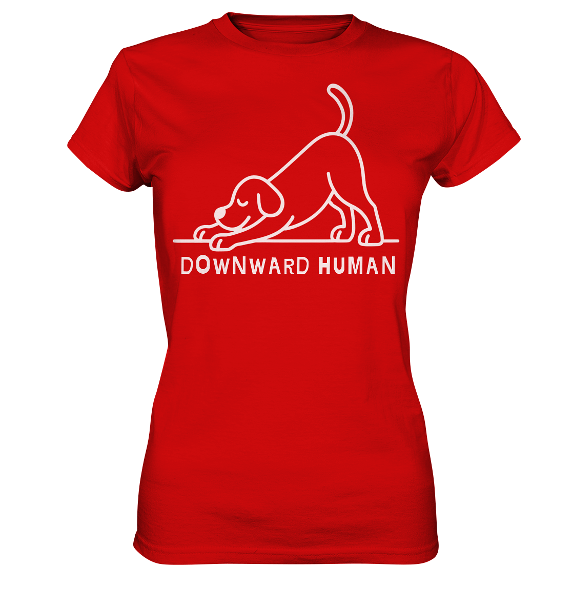 Downward Human Yoga Dog - Ladies Premium Shirt