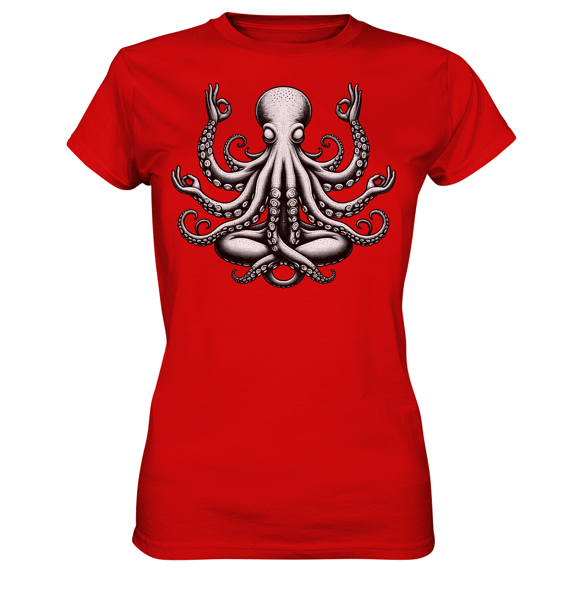 Oktopus in Meditation - Ladies Premium Shirt