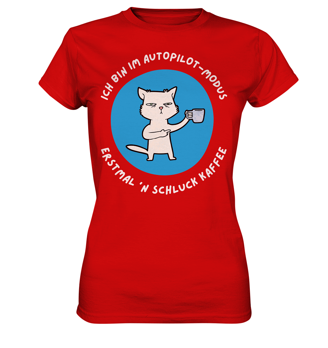 Kaffee Katze - Ladies Premium Shirt