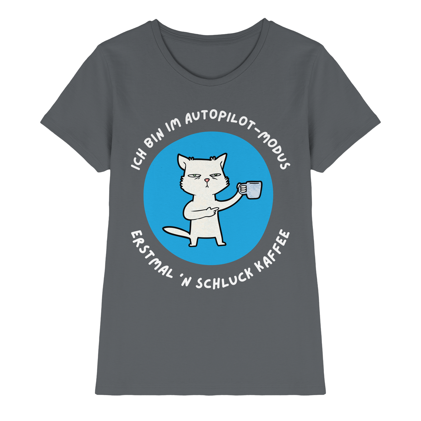 Kaffee Katze - Ladies Premium Shirt