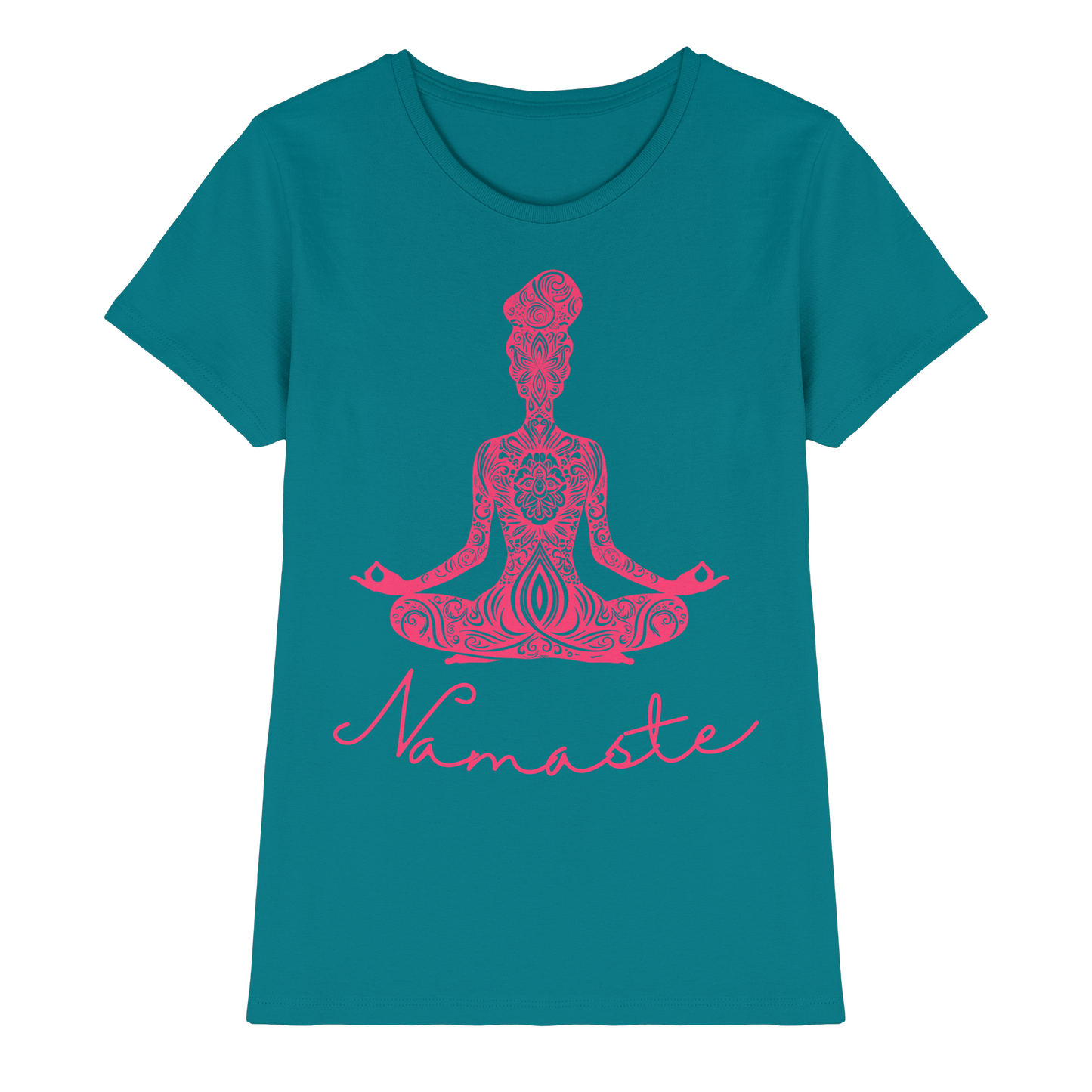 Frau Meditiert Namaste - Ladies Premium Shirt