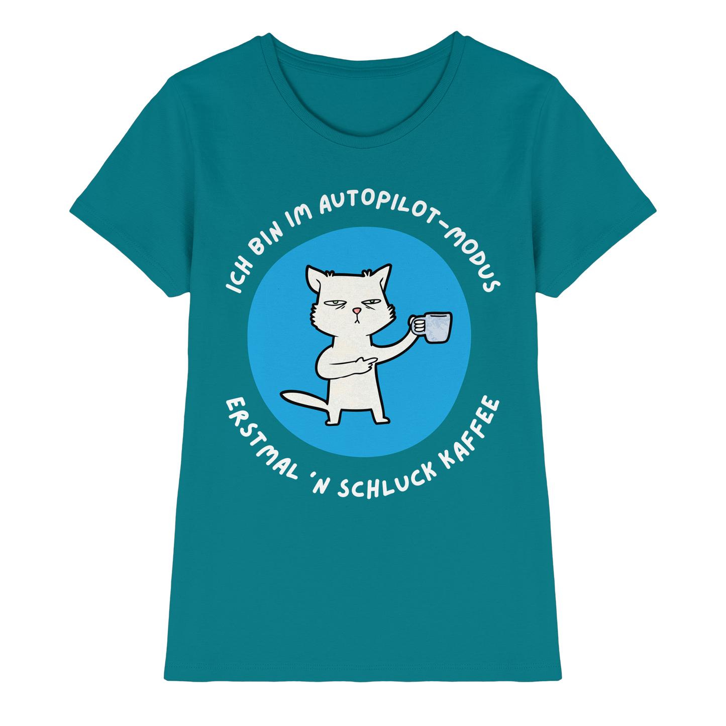 Kaffee Katze - Ladies Premium Shirt