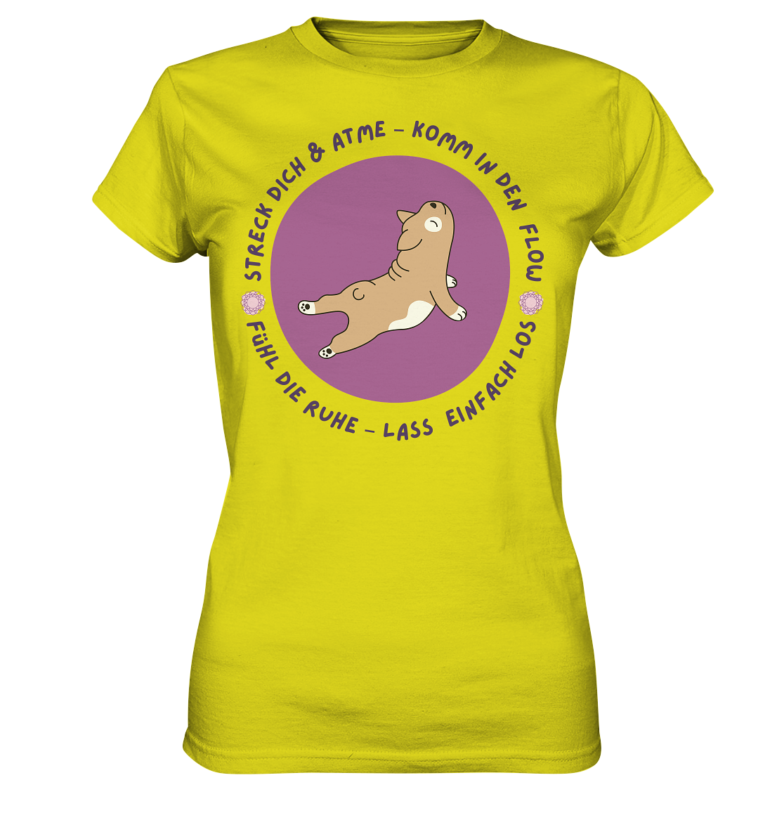 Yoga Frenchie  - Ladies Premium Shirt
