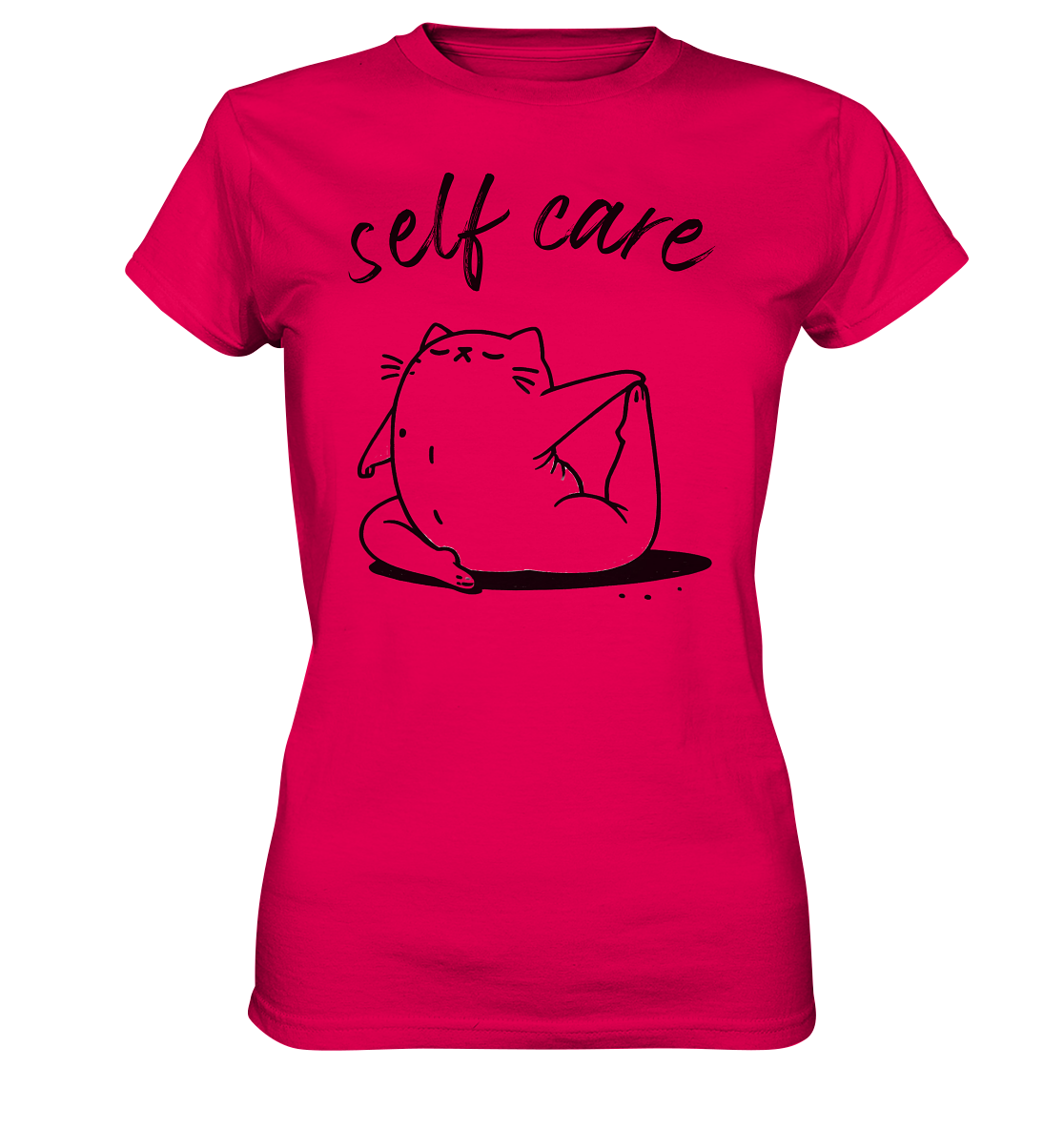 Selfcare Yoga Katze - Ladies Premium Shirt