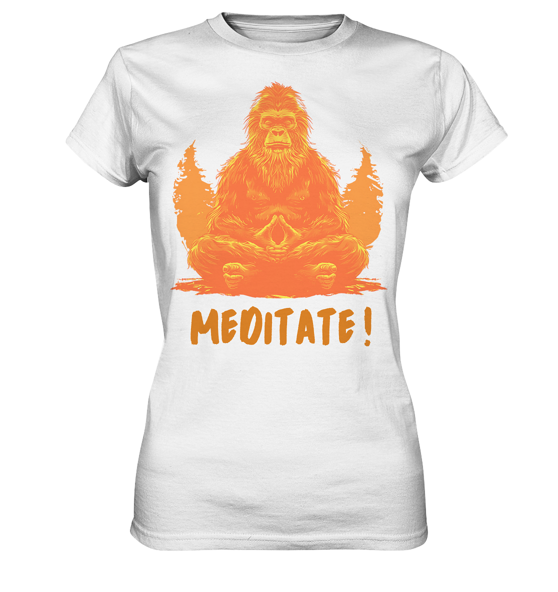 BigFoot Meditation Orange - Ladies Premium Shirt