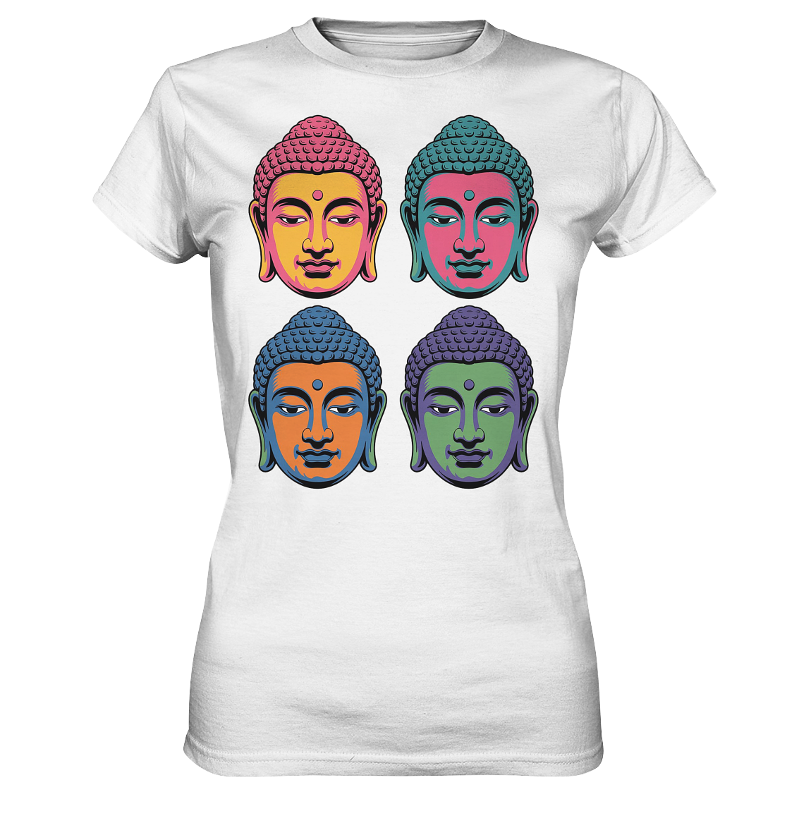 Buddha Köpfe Pop Art - Ladies Premium Shirt