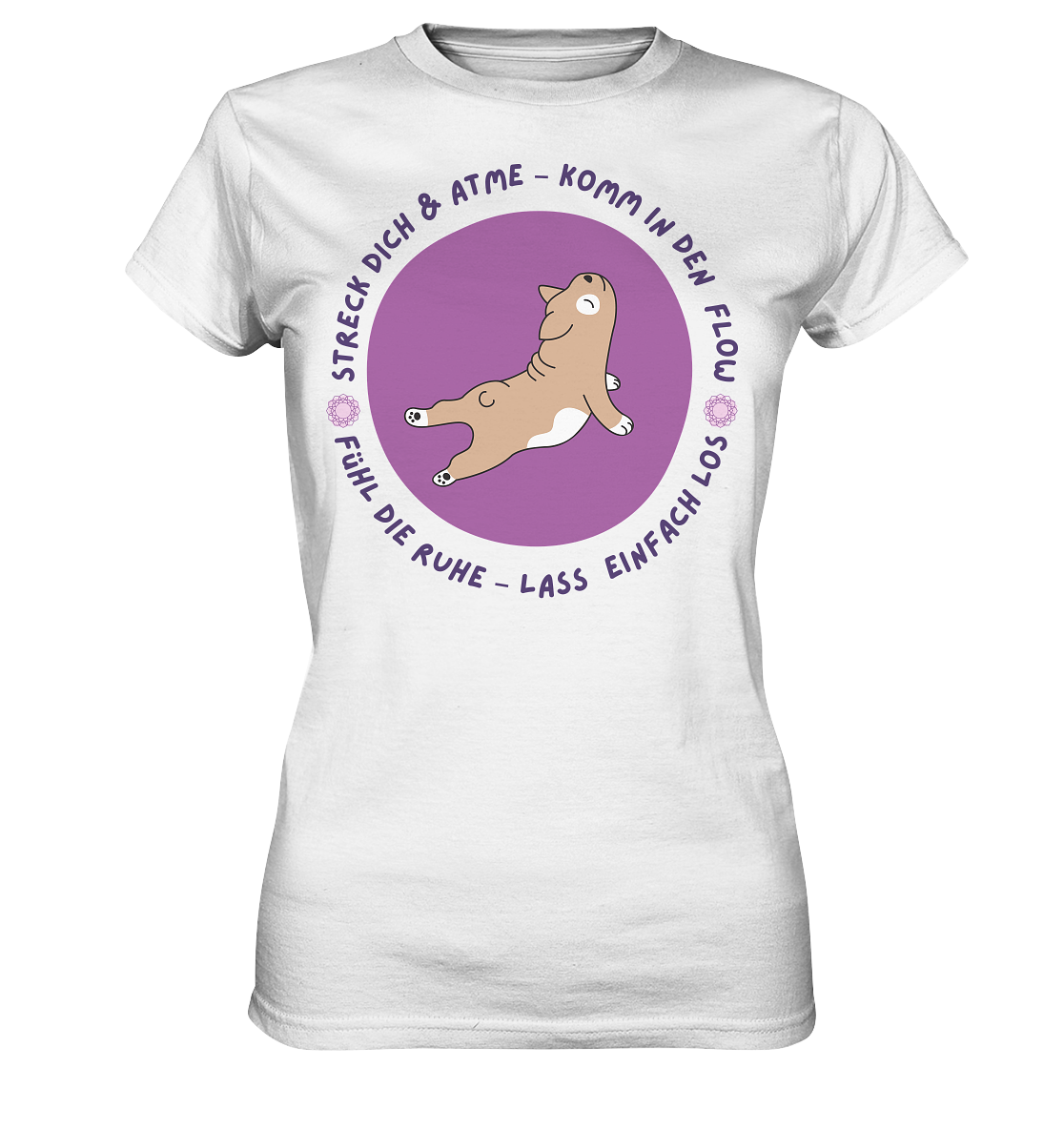 Yoga Frenchie  - Ladies Premium Shirt