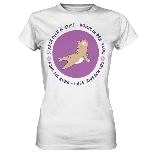 Yoga Frenchie  - Ladies Premium Shirt