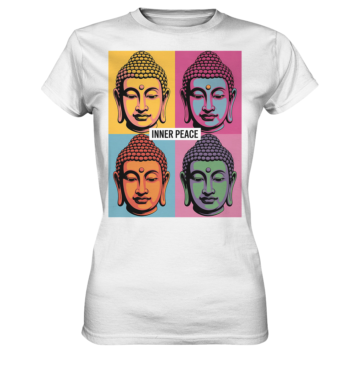 Inner Peace Pop Art Buddha - Ladies Premium Shirt